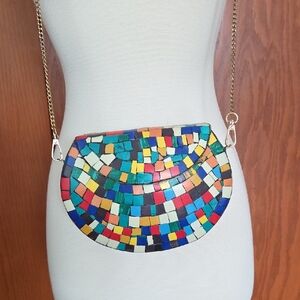 NWOT Ramala Mosaic Clutch/Crossbody Bag